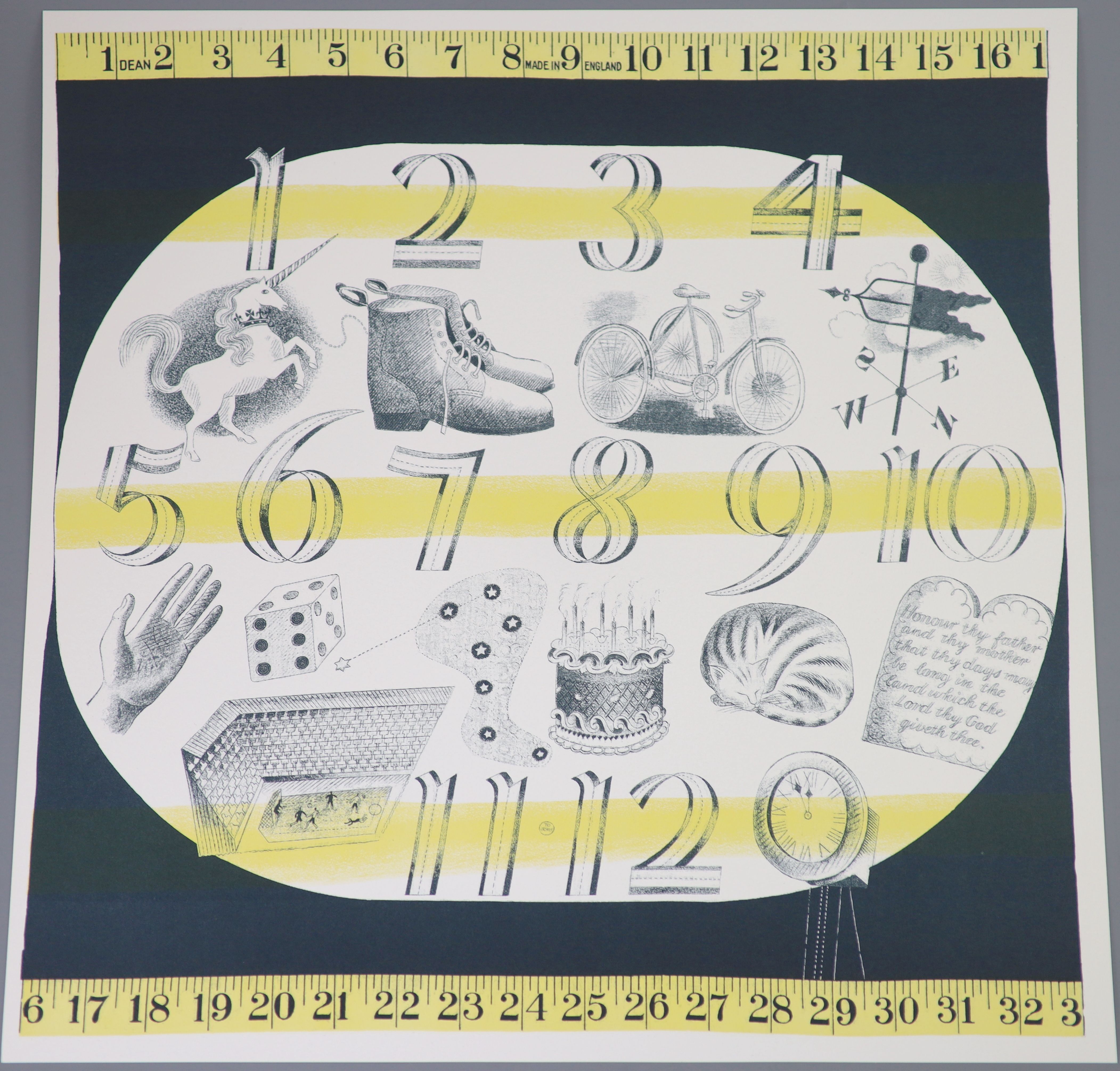 Eric Ravilious (1903-1942), Childs Handkerchief, 17.75 x 17.75in.